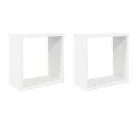 LASWWQMRF Set di 2 mensole da parete a forma di cubo, 30 x 15 x 30 cm | Elegante set di cubi in legno per soggiorno e camera da letto. Ideale per decorare e conservare le spezie.