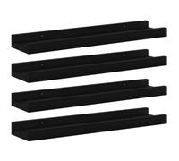 LASWWQMRF Set di 4 mensole da parete sospese, in MDF, 40 x 9 x 3 cm, colore | Mensola decorativa da parete in quattro pezzi in robusto legno per soggiorno e camera da letto. Portata fino a 5 kg per