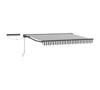 LASWWQMRF Tenda da sole elettrica con braccio articolato, 3 x 2,5 m | Parasole senza livelli preimpostati per terrazza e giardino, con alloggiamento a mezza cassetta, telecomando radio e