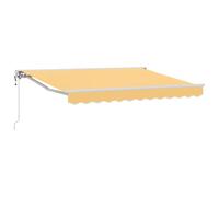LASWWQMRF Tenda da sole estensibile con braccio snodato, 4,5 x 3,5 m, con | Ideale per patio e giardino: offre un comfort all'ombra nelle giornate di sole grazie al robusto telaio e alla manovella.