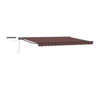 LASWWQMRF Tenda motorizzata, 4 x 3,5 m, a mezza cassetta, con braccio | Ideale per terrazze e giardini, la protezione solare offre ombra in modo flessibile all'esterno grazie al motore e alla