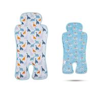 LAT Copriseduta Passeggino Universale, Reversible Tappetino Rinfrescante per Passeggino, Copripasseggino Universale Materassino Passeggino Estivo per Ovetto Seggiolino Auto (Dinosauro+Cucciolo)