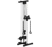 Lat Machine da Parete 62x60x200 cm con Pulegge Regolabili Stazione a Cavi con