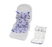 LAT Riduttore Passeggino Universale, Reversibile Copripasseggino Universale, Copriseduta Passeggino Universale con Poggiatesta Amovibile, Materassino Passeggino Universale (Dinosauro+Giraffe)