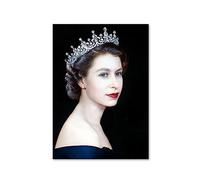 LATAFA British Elizabeth II Poster Queen Portrait Canvas Painting Queen Elizabeth II Prints Elizabeth II Wall Art Pictures Home Decor 40x60cmx1 Senza Cornice