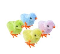 LATAFA Carica i giocattoli per pulcini | Giocattolo di peluche con pollo saltellante | 1 PC con un colore casuale | Per la festa di compleanno di Pasqua | Non sono necessarie batterie