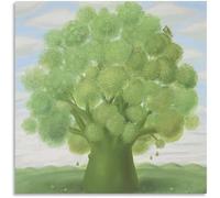 LATAFA Fernando Botero Poster e Stampe《Albero Verde》Dipinto su Tela Fernando Botero Arte della Parete Immagini di Fernando Botero per la Decorazione Domestica 50x50 cmx1 Senza Cornice