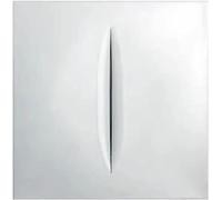LATAFA Lucio Fontana Poster e Stampe Bianco Scratch Canvas Wall Art Lucio Fontana Pittura Lucio Fontana Immagini per la Decorazione della Parete di casa 40x40cmx1 Senza Cornice