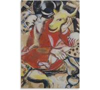 LATAFA Marc Chagall《I miei promessi sposi》Poster e stampe Marc Chagall Arte murale astratta Marc Chagall Quadro su tela per la decorazione della parete domestica 50x75cmx1 senza cornice