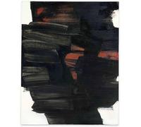 LATAFA Poster astratto di Pierre Soulages Poster Pierre Soulages Canvas Wall Art Pierre Soulages stampe regali pittura per Home Decor Picture 50x70cm senza cornice