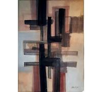 LATAFA Poster astratto di Pierre Soulages Poster Pierre Soulages Canvas Wall Art Pierre Soulages stampe regali pittura per Home Decor Picture 50x70cm senza cornice
