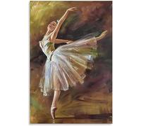 LATAFA Poster di Edgar Degas 'Ballerino di Danza Classica' - Arte Murale e Stampe Francese - Quadro su Tela per Soggiorno - 50x70cm Senza Cornice
