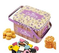 Latas Para Galletas De 15,5x12,8x10,7 Cm - Recipiente Con Diseño De Conejito De 6 Piezas Con Tapa, Cajas Metálicas Para Golosinas De Pascua Para Bocadillos, Galletas Y Dulces | Perfecto Para Primaver