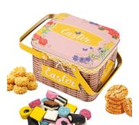 Latas Para Galletas De 15,5x12,8x10,7 Cm - Recipiente Con Diseño De Conejito De 6 Piezas Con Tapa, Cajas Metálicas Para Golosinas De Pascua Para Bocadillos, Galletas Y Dulces | Perfecto Para Primaver