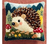 Latch Hook Cuscini Piccoli, Riccio Set Di Fodere Per Cuscini,Fai Da Te Creativo, Kit Per Fabbricare Tappeti A Punto Croce,Gancio Di Chiusura Kit Motivo Colore 43X43Cm