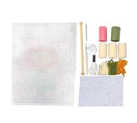 Latch Hook Kit DIY Coaster Set Weiches Leichtes Tragbares Häkel Set Für Kinder Und Erwachsene Kreatives Handwerk Mit Polyester Baumwolle Und Buchenholz Christmas Gifts