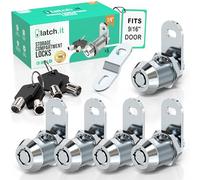 LATCH.IT Serrature per camper da 7/8", confezione da 5 serrature per vano camper, serratura a camma, serrature 100% in metallo per porte di stoccaggio sul camper, serratura a camma per camper a 10