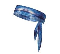 Late Night Coastline, fascia per capelli sportiva che assorbe il sudore, antiscivolo e regolabile, per corsa, basket, yoga, sport