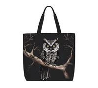 Late Night Owl - Borsa a tracolla da donna casual, borsa a tracolla riutilizzabile, borse per la spesa multifunzione di grande capacità