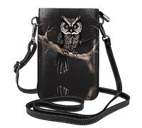 Late Night Owl - Borsa a tracolla da donna con stampa di gufo, perfetta per viaggi e shopping, colore nero, taglia unica