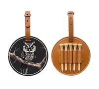 Late Night Owl - Borsa portaoggetti per tee da golf, design portatile, facile da organizzare, Marrone, One Size