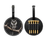 Late Night Owl - Borsa portaoggetti per tee da golf, design portatile, facile da organizzare, Nero, One Size