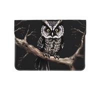 Late Night Owl Custodia protettiva in pelle PU per computer portatile da 13 pollici, custodia protettiva per MacBook, borsa sottile per computer da viaggio quotidiano