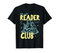 Late Night Reader Club Goose Book Lover Bookworm Bookish Maglietta