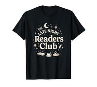 Late Night Readers Club Moon & Stars Book Lover Maglietta