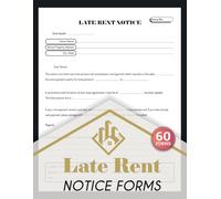 Late Rent Notice Forms: Past Due Rent Log for Landlord & Property Managers | 60 Forms, 120 Single-Sided Pages