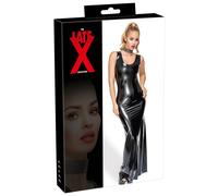 LATE X Abito lungo sexy aderente in lattice nero 2XL