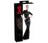 LATE X Sexy Abito Lungo in Lattice Nero 2XL