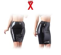 Late X - Sexy Fitted Natural Latex Skirt Mini Erotic Gonna in Lattice Aderente