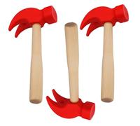 Latebebebe 3 Pezzi Giocattolo Martello 3x6.5in Sicuro e Divertente Simulazione in Legno Natrual Kids Hammer Finta Gioca a Giocattoli per Bambini