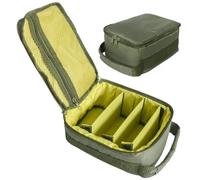 Latebebebe Borsa per Attrezzatura da Pesca, bustina di Pesca in Nylon con 3 divisori 9x6x4 PACCIALE A PACCIALE AMPIANTE PACCHIA INCRANAGGI in MACCHIO Importante per Il Pesce IMPIETTO per Il Macchia