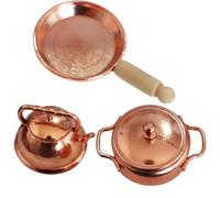 Latebebebe Mini pentole e padelle con Un bollitore per 1:12 Accessori per cucine per Cucina Bambola in Lega di Cucina Mini Set Bambola in miniaturi per Le Decorazioni