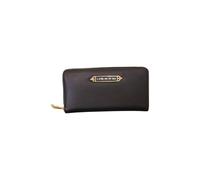 L'Atelier du Sac Donna Portafoglio Con Zip Fleur Poliuretano Nero Taglia Unica