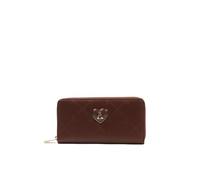 L'Atelier du sac - Portafoglio Fleur in ecopelle, marrone scuro (10 X 19.5 X 3 cm)