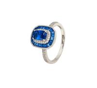 LATELITA Anello Cocktail Great Gatsby Zaffiro Blu Argento 925