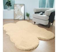 Latepis Tappeto Beige Tappeti Pelo Corto 120x180 cm Camera Da Letto Peloso Salotto Rug Aspetto Pelliccia