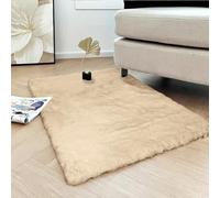 Latepis Tappeto Beige Tappeto Salotto Pelo Corto 60x90 cm Camera Da Letto Moderno Rug Morbido Aspetto Pelliccia