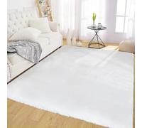Latepis Tappeto Bianco 120x180 cm Tappeti Moderni Soggiorno Pelo Corto Camera Da Letto Peloso Carpet Aspetto Pelliccia