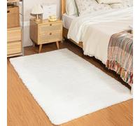 Latepis Tappeto Bianco Morbido 90x150 cm Peloso Pelo Medio-corto Tappeti Salotto Moderno Cameretta Camera da Letto Lavabile