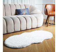 Latepis Tappeto Bianco Tappeto Corridoio Soggiorno 60x120 cm Pelo Corto Peloso Camera Da Letto Carpet Aspetto Pelliccia