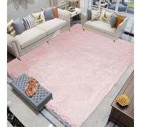 Latepis Tappeto Rosa 180x270 cm Tappeto Moderno Pelo Corto Camera Da Letto Peloso Rug Aspetto Pelliccia