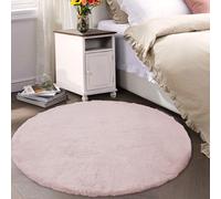 Latepis Tappeto Rosa Rotondo 150 cm Tappeto Peloso Pelo Corto Camera Da Letto Soggiorno Rug Aspetto Pelliccia
