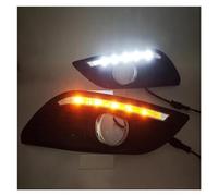 Laterale Dinamico 2 Pz/set LED Daytime Corsa E Jogging Luce DRL Per Ford Per Messa A Fuoco Sedan 2009-2013 Modificare Testa Nebbia Lampada Bianca Indicatori Direzione Luci Laterali(White and yellow)
