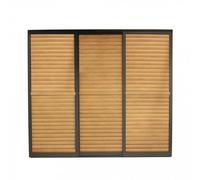 Magazzini Cosma S.P.A. Laterale scorrevole con lamelle per pergola bioclimatica, lato da 3m, effetto legno Laterale scorrevole con lamelle per pergola bioclimatica, lato da 3m, effetto legno