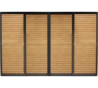 Laterale Scorrevole per Pergola Bioclimatica con Lamelle Orientabili 370 x 238 cm colore Marrone