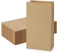 LATERN 100 Pezzi Sacchetti di Carta per Pranzo, 30CM x 15.5CM x 10CM Grandi Sacchetti di Carta Kraft Sacchetti per Stoccaggio alla Rinfusa da 3,6KG per Pranzi Spuntini Biscotti Gastronomia Asporto